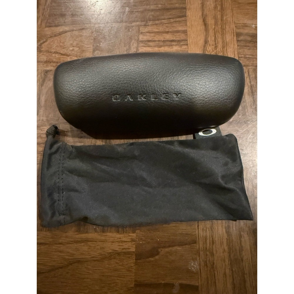 Oakley Black Hard Shell Sunglasses Eyeglasses Case with Drawstring Pouch